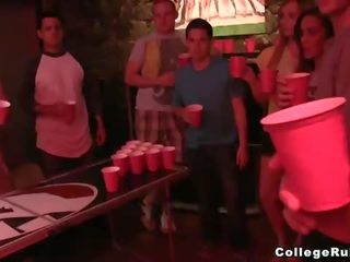 Beer pong turns into fun X rated movie
