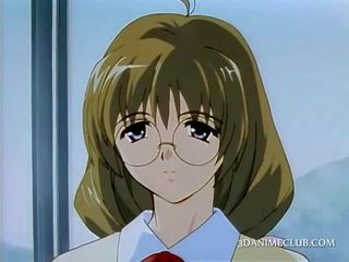 Innocent anime adolescent seducing her randy teacher