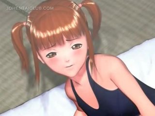 Bonded hentai gymnast submitted to sexual teasing