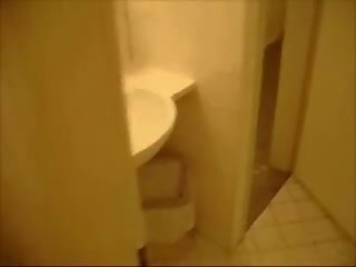 Blonde gets fucked in the toilet