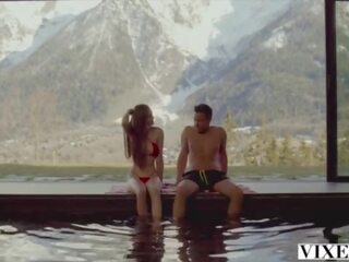 VIXEN Ski bunny Sonya has lascivious adult clip in the Alps