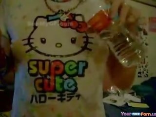 Cativante japonesa amante com molhada hello gatinha t-shirt