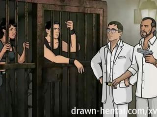 Archer Hentai - Jail dirty film with Lana