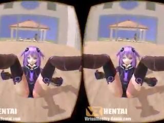 Hyperdimension neptunia - roxo coração em 3d sbs