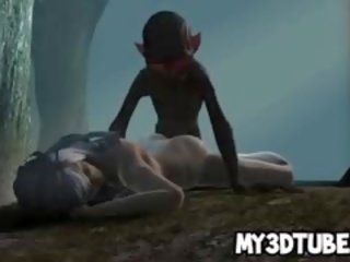 Tuso tatlong-dimensiyonal femme fatale makakakuha ng fucked sa ang gubat sa pamamagitan ng gollum