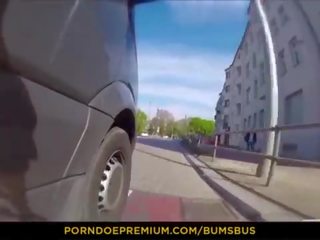 Bums autobusas - laukinis viešumas x įvertinti video su aistringas europietiškas hottie lilli vanilli