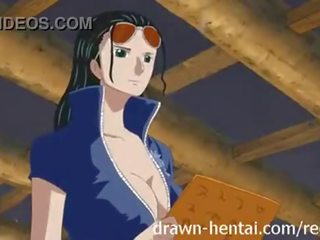 Satu potongan animasi pornografi video kotor video dengan nico robin