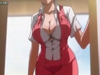 Velký boobed anime deity získávání jizzload