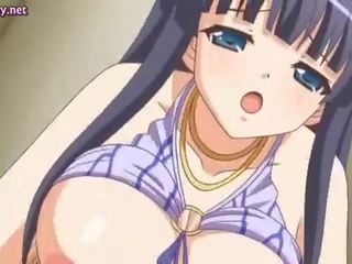 Brunette anime sweety gets screwed