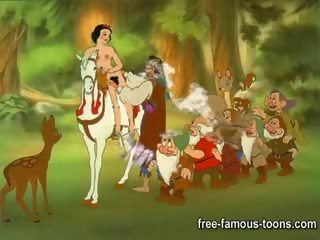 Snowwhite et dwarfs sexe agrafe parodie