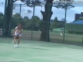 Asijské tenisový soud veřejné pohlaví klip