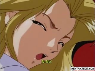 Rubia hentai novia consigue desagradable enema