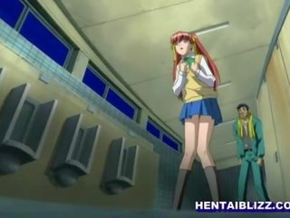 Two hentai coeds threesome hard fucked in the classroom