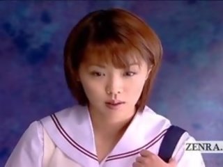 Subtitled cfnm dominantné japonské mladý dáma senzuri