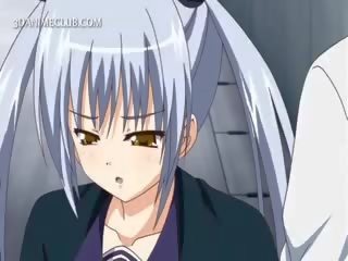 Stunning Anime School babe Licking manhood In Close-up