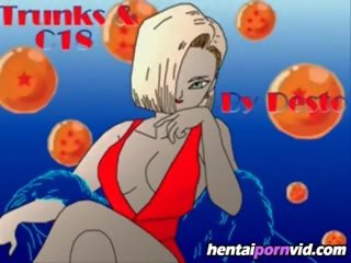Dragon bola z hentai_ android 18 at trunks