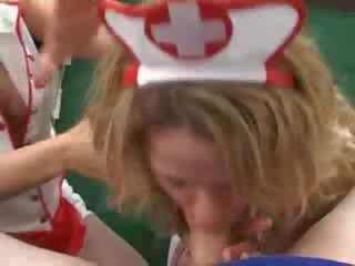 2 fabulous nurses give a blowjob