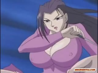 Hentai mamá con grande tetas trío follada