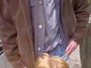 Public blowjob and cumshot movie