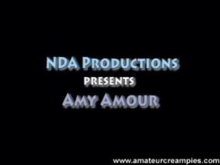 Amy Amour Amateur Creampie Pussy Filled
