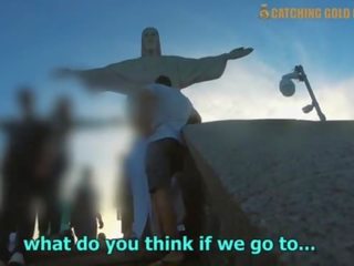 멋진 더러운 비디오 와 에이 브라질의 전화 소녀 고른 올라 부터 christ 그만큼 redeemer 에 리오 드 janeiro