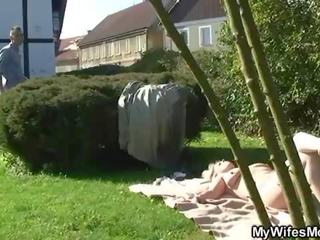 Wife catches them fucking outdoor