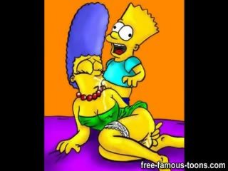 Randy Bart Simpson bangs Marge and Lisa hard and fast